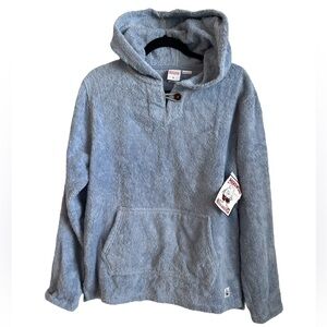 Birdwell Beach Britches Men’s Size S Baja Hoodie Blue Terry Cloth Pocket Surf